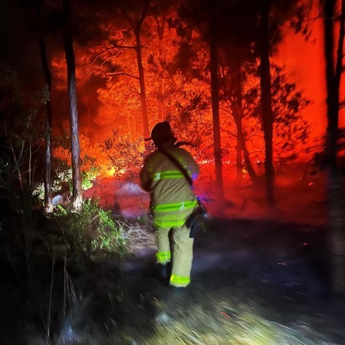 Brush fire at Savanah Ridge State Park in Stuart on Saturday nigh