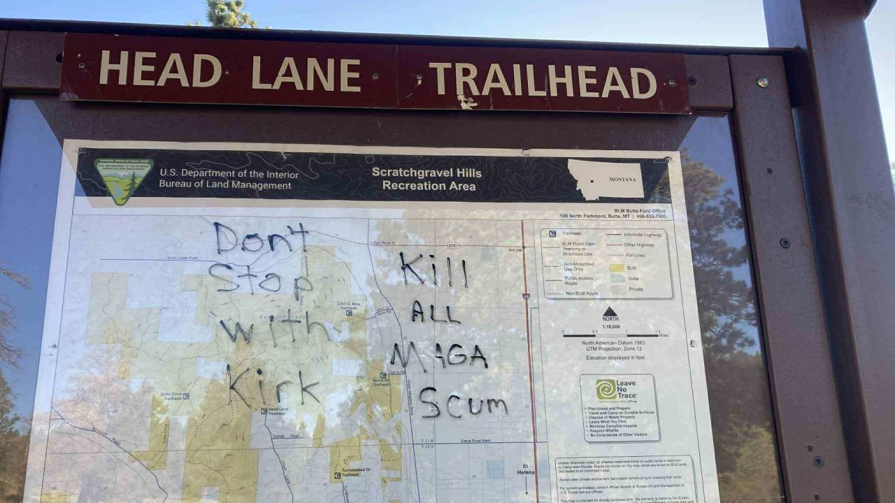Signs vandalized at Head Lane Trailhead