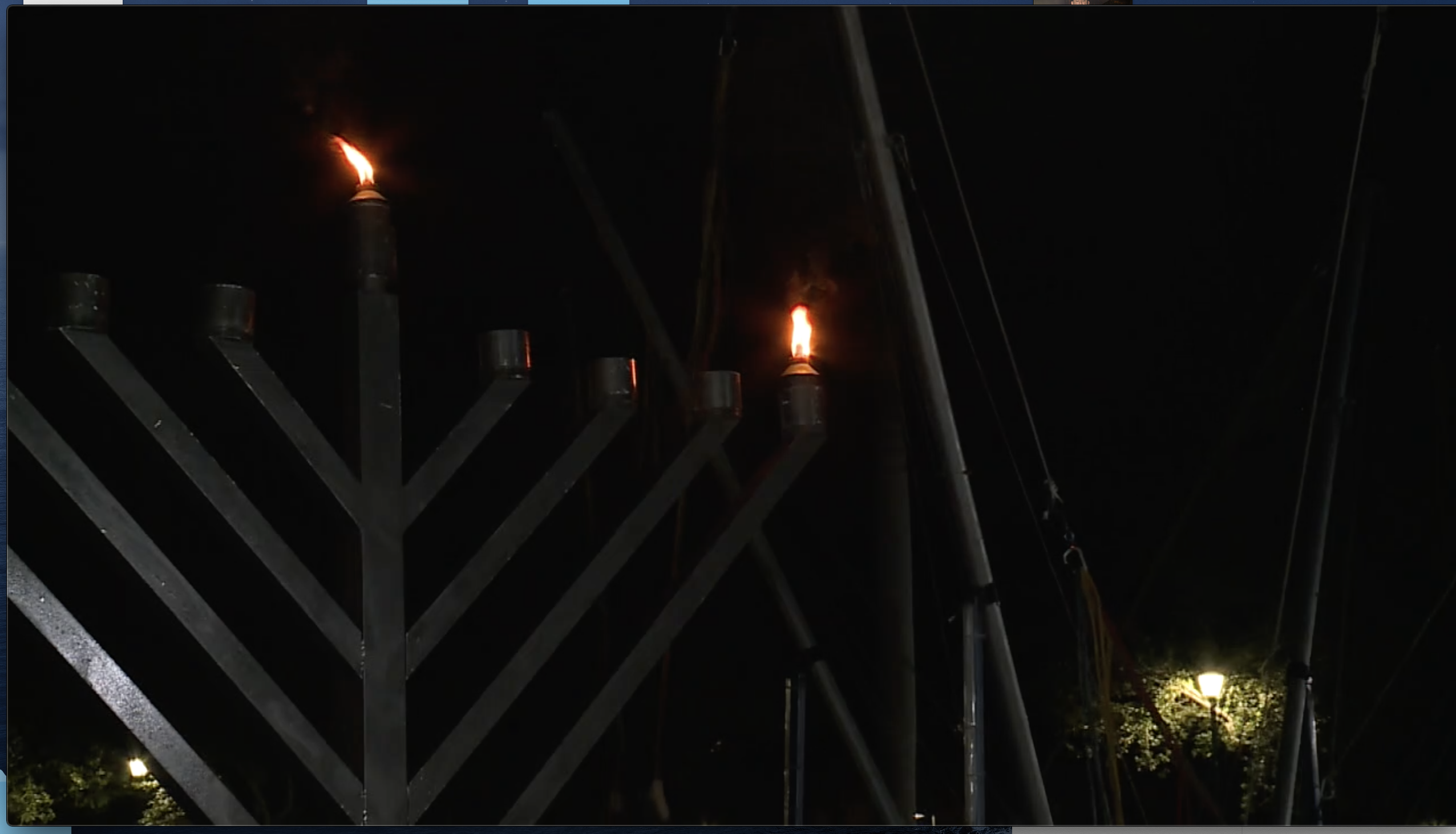 Menorah lit in Jupiter to mark the start of Hanukkah 