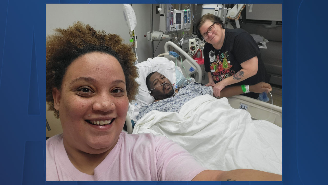 James Emanuel in the hospital for a kidney transplant