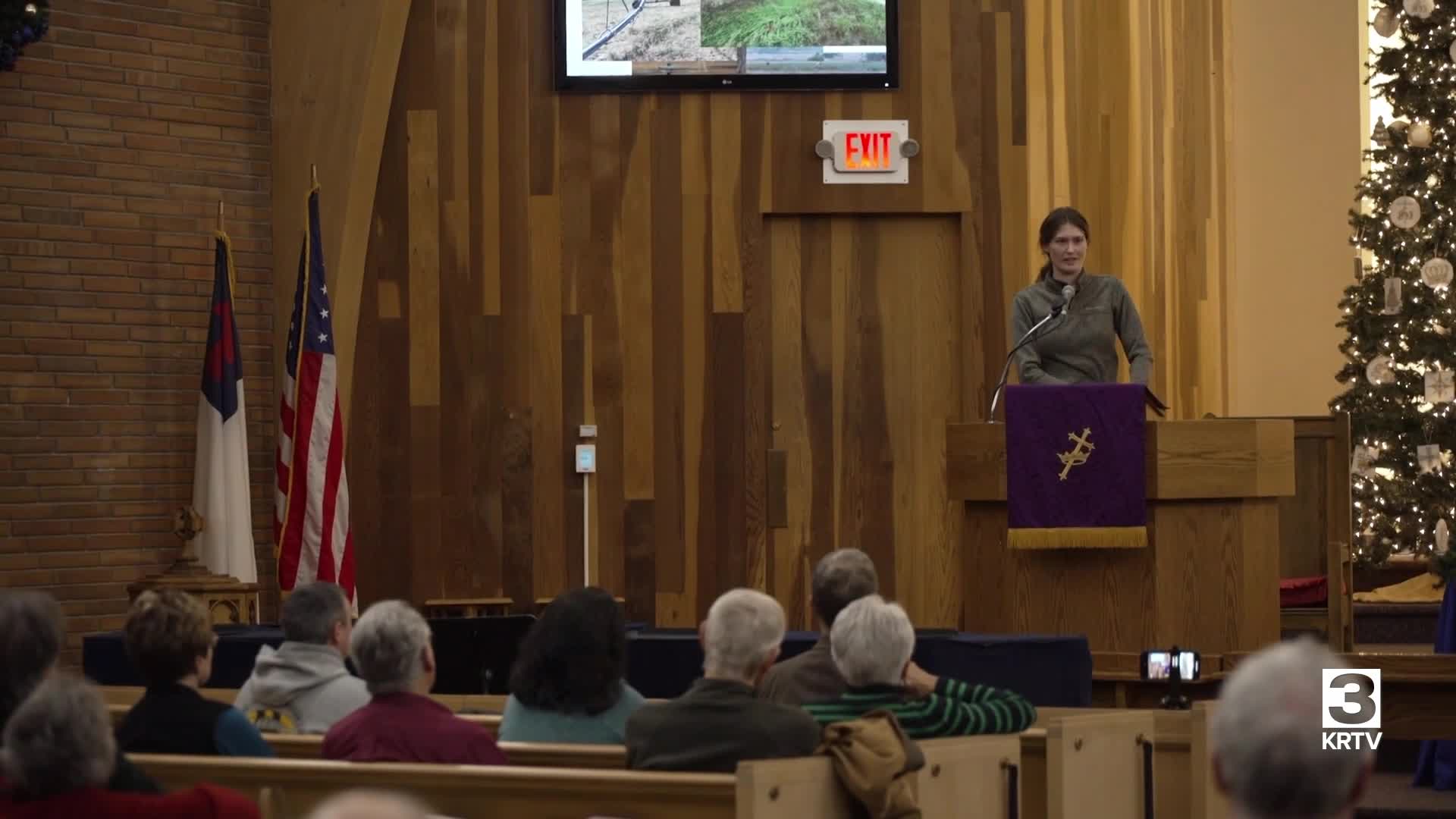 Climate activist Rikki Held speaks in Great Falls