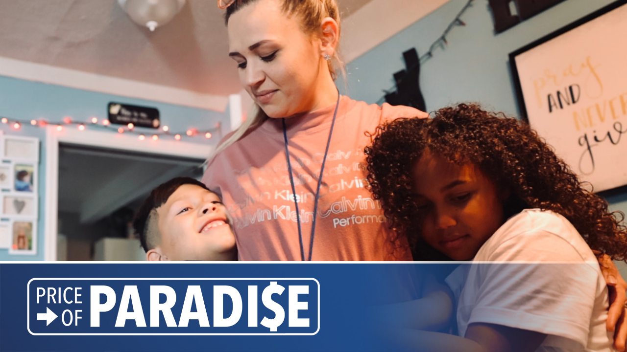 Alyisa Bartruff, a mentor at Prodigal Daughters Journey Home, seen with her two children.