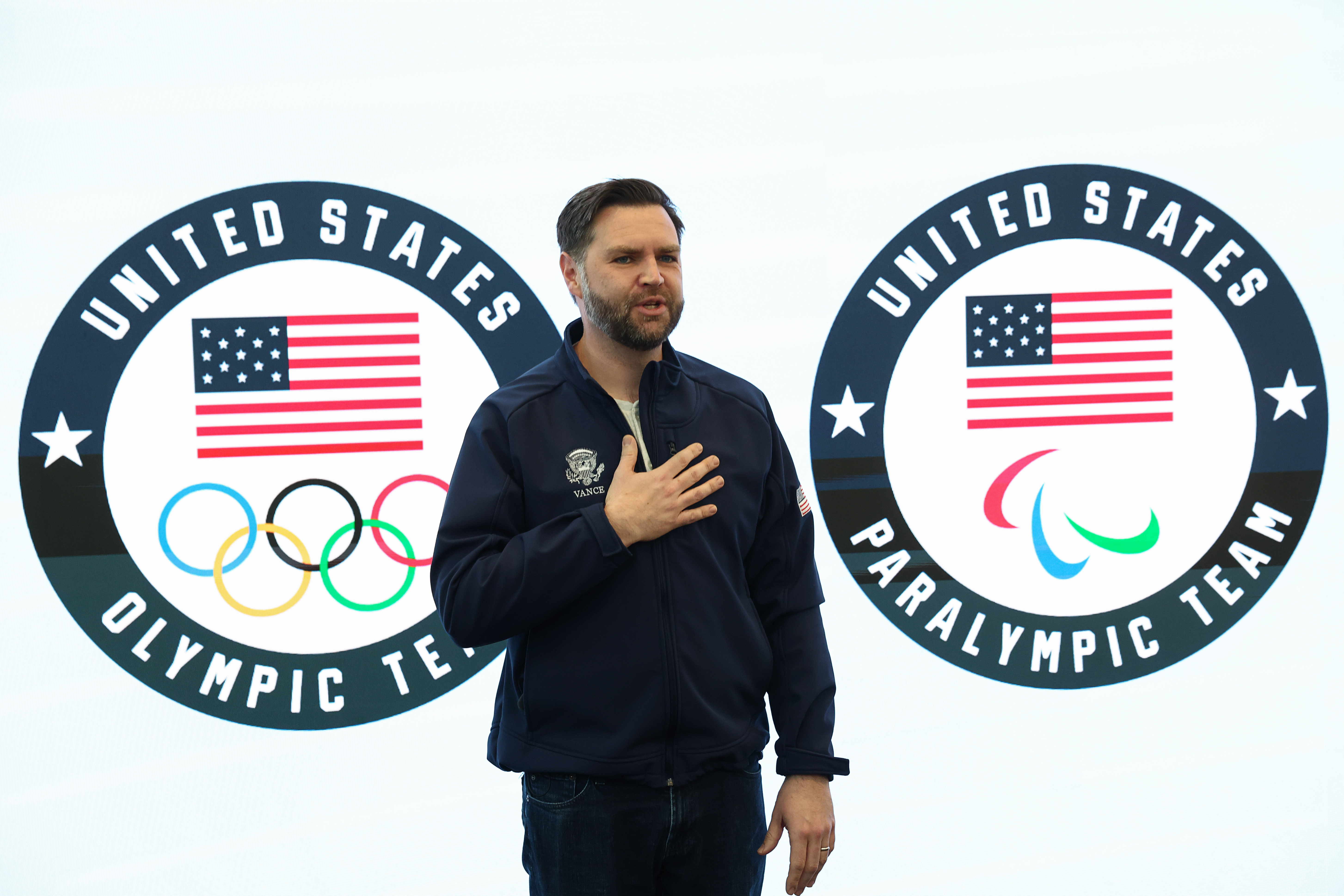Vice President JD Vance speaks at the Team USA Welcome Experience, ahead of the Milano Cortina 2026 Winter Olympics in Milan, Italy, Thursday, Feb. 5, 2026. 