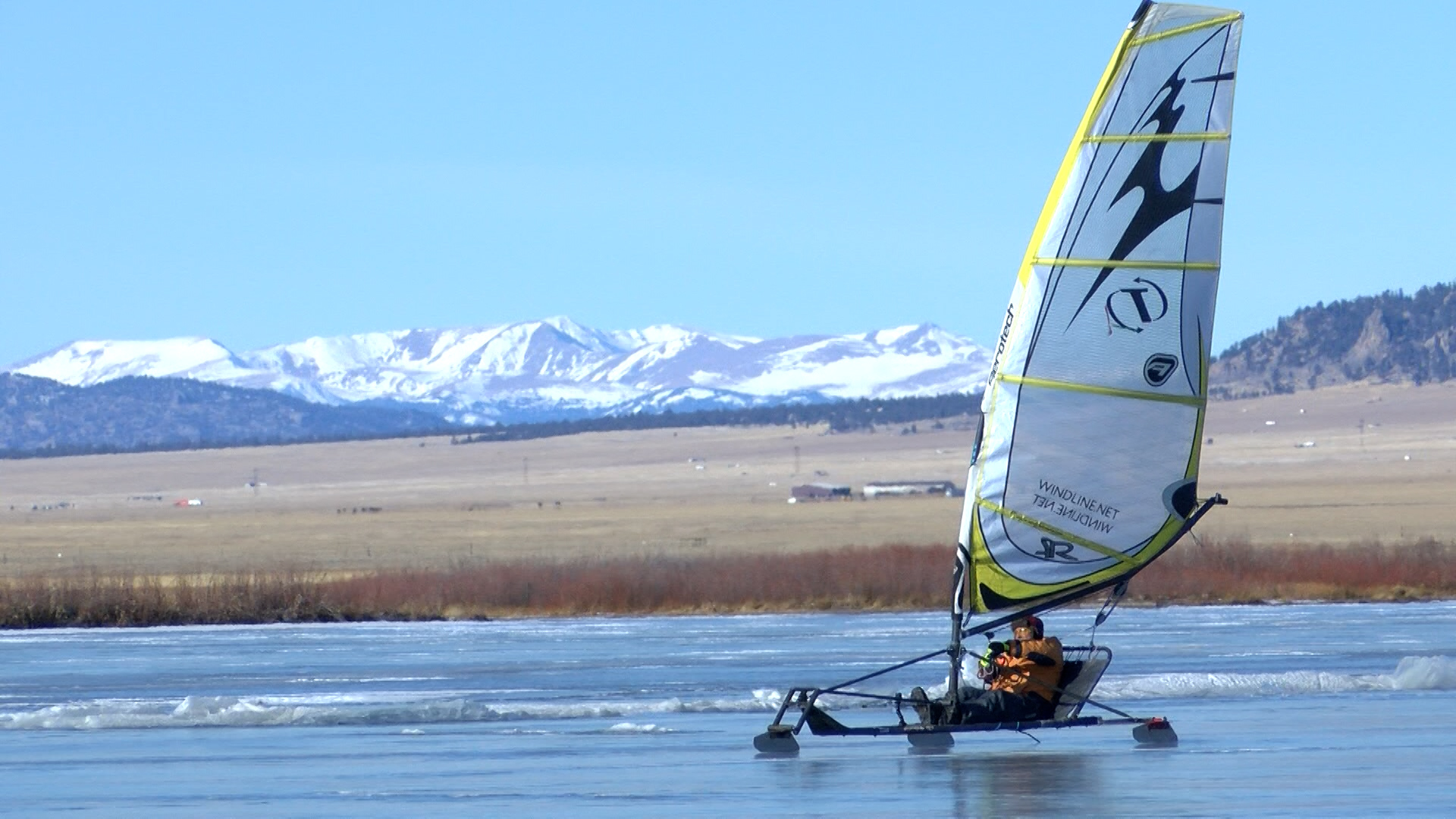 Ice sailing at Eleven Mile State Park