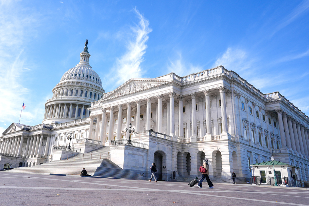 The U.S. Capitol is seen on day 28 of the government shutdown, Tuesday, Oct. 28, 2025, in Washington.