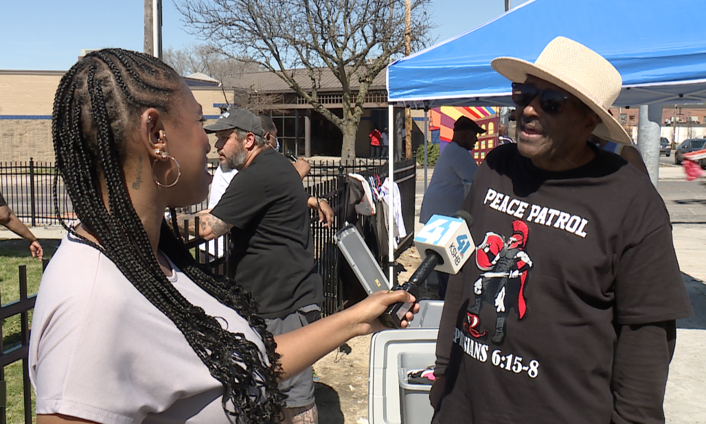Kansas City fathers and ministries gather at 31st and Prospect to protest violence and offer support