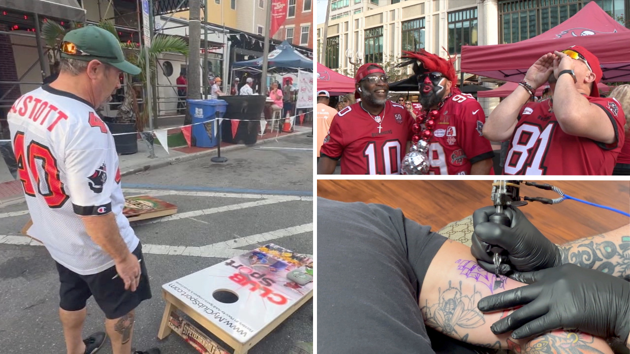 Thousands of Bucs fans crowd the St. Pete streets for Draft Night Block Party