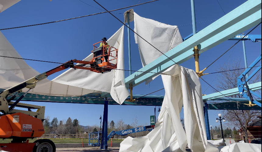 Caras Park canopy replacement