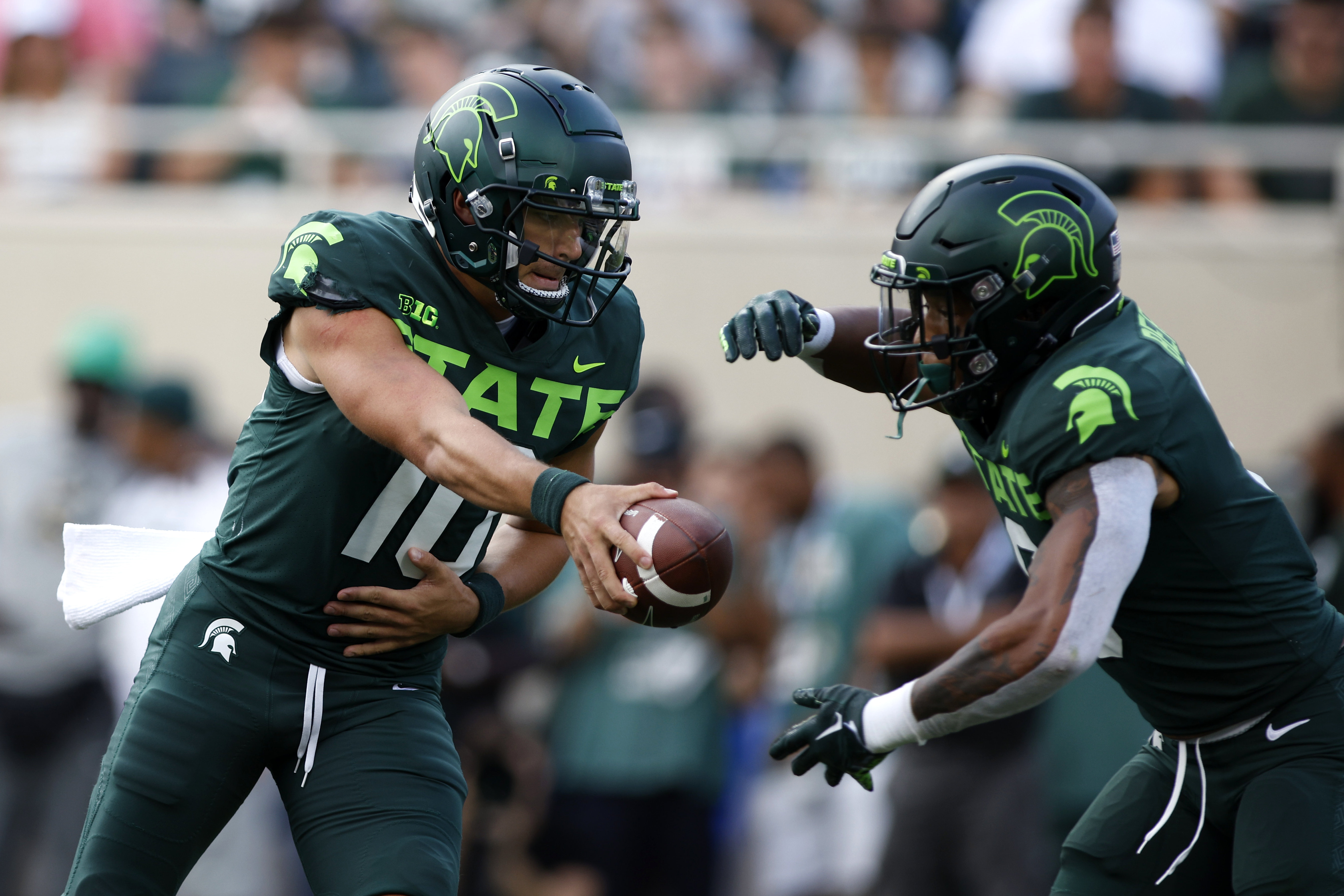 Payton Thorne, Jalen Berger Michigan State Football