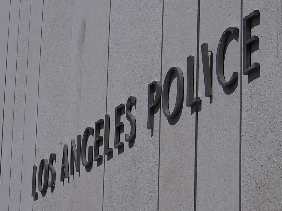 Los Angeles Police lapd text sign
