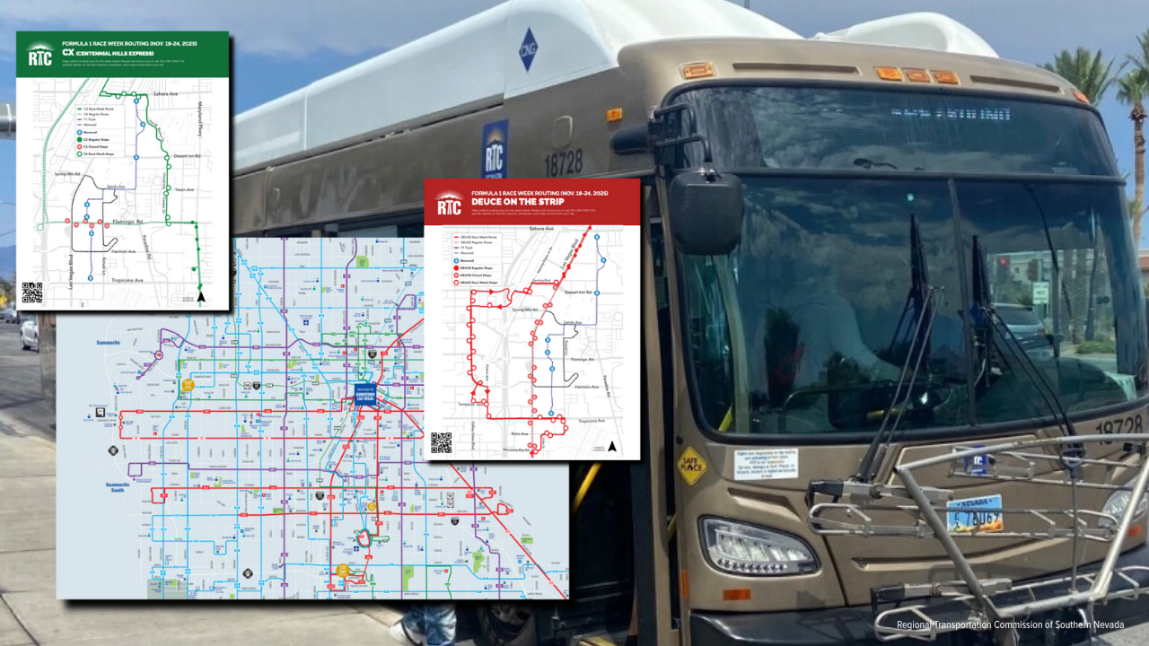 RTC bust route changes for Las Vegas Frand Prix 2025