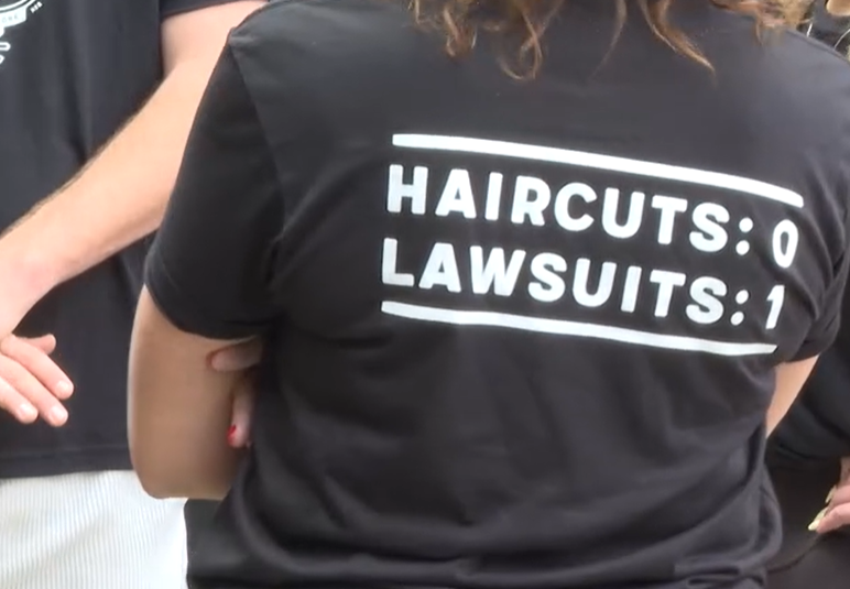 Bar owners and staff make light of 'temporary' name change, which they say is no joke at all. What opened as The Barber Shop Blackstone is now called The Censored Shop Blackstone.