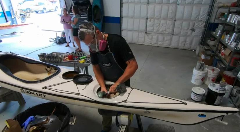 Kayak repair shop draws customers from all across the map