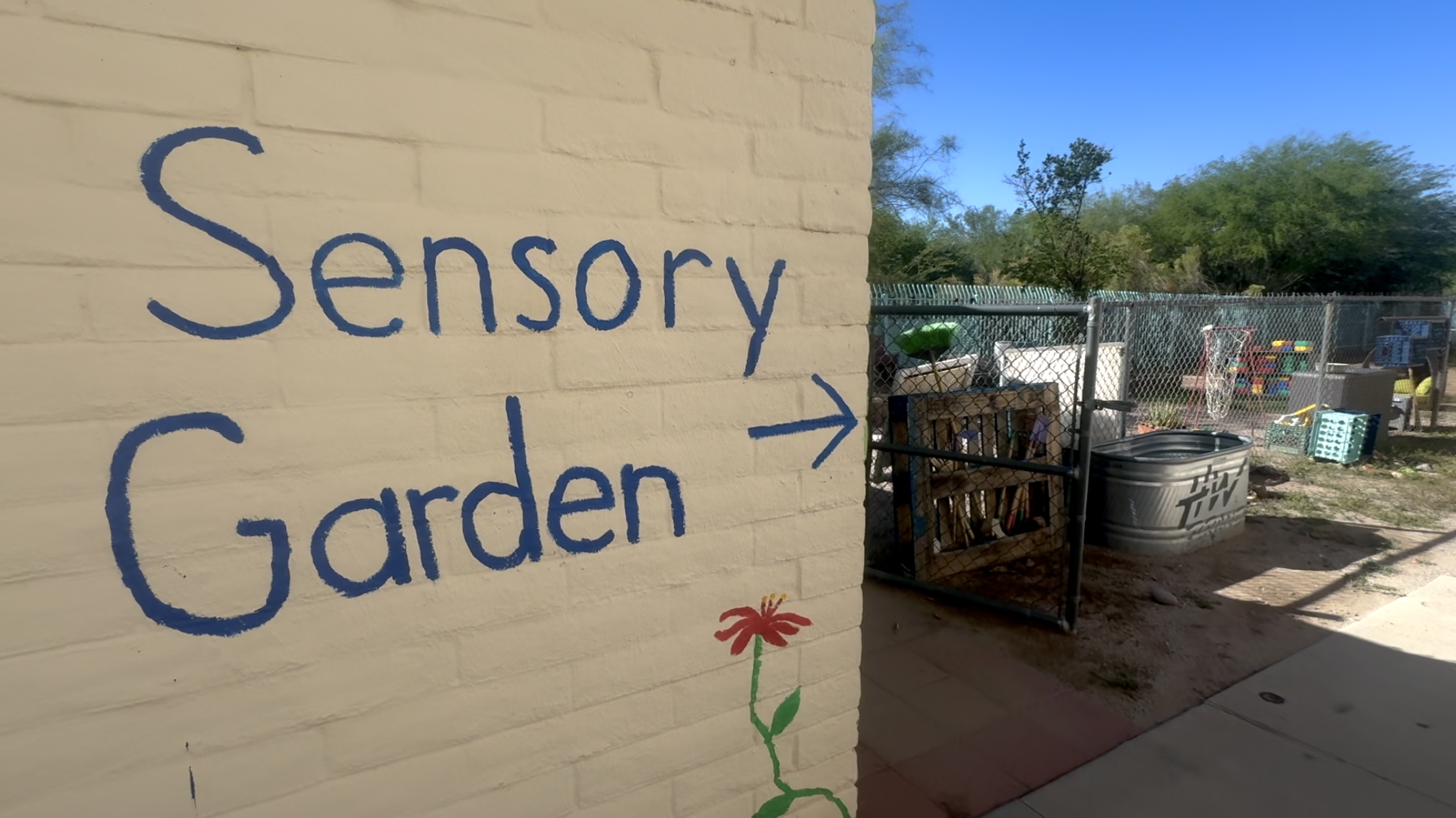 Sensory garden at Ocotillo Learning Center