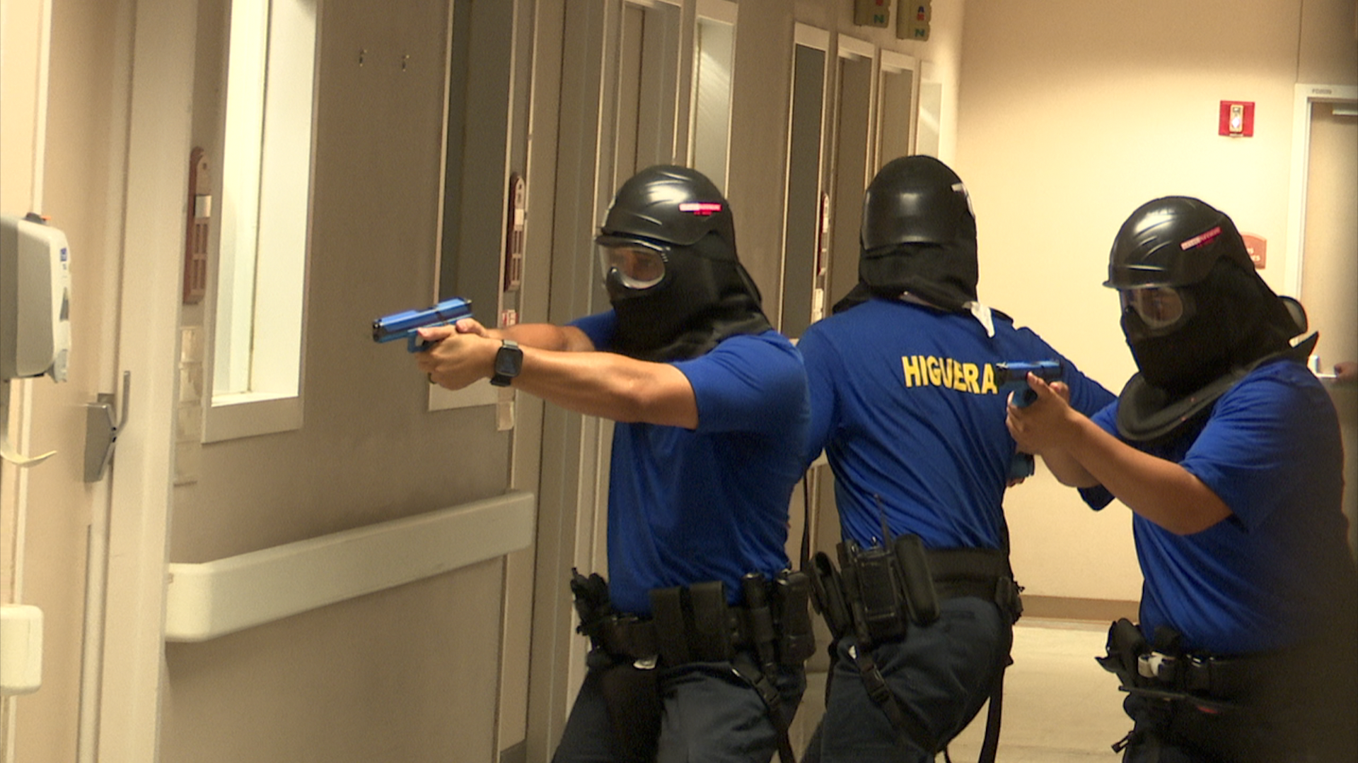 TPD recruits search for a gunman during Active Shooter Training inside a former hospital.