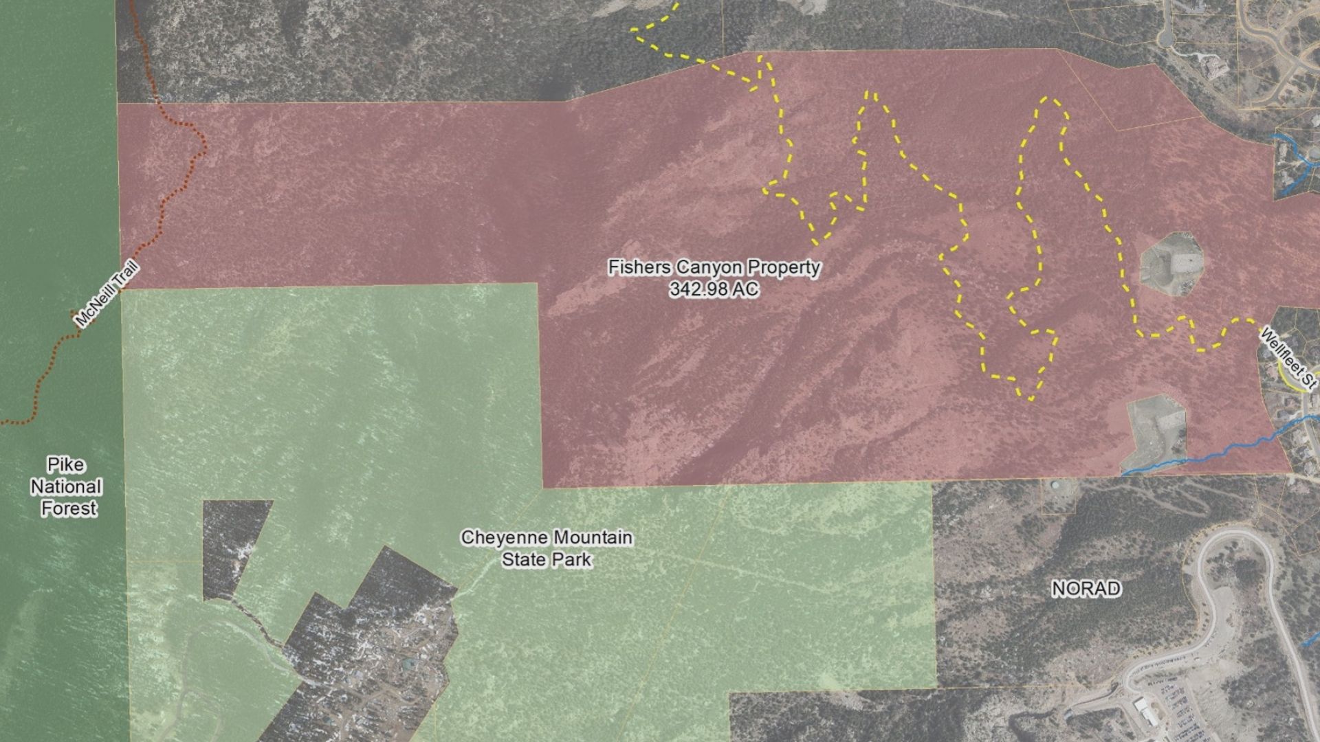 Fishers Canyon location map