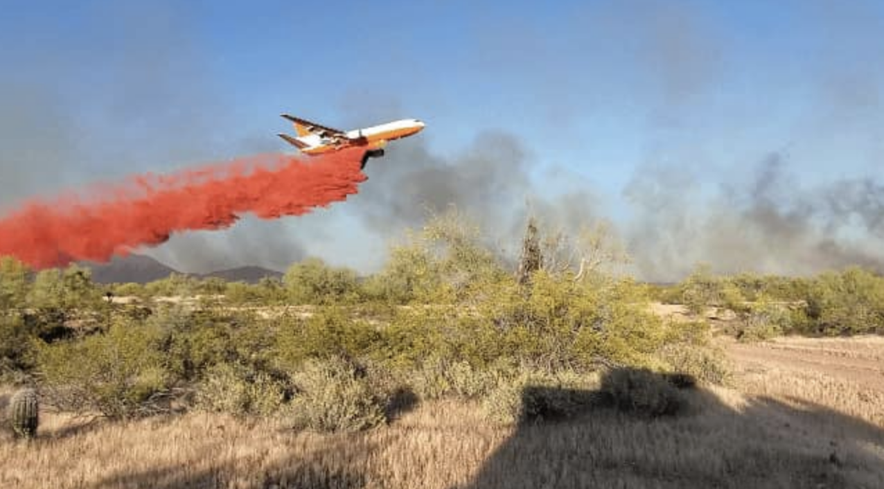 "Forest fire" burning near Wittmann