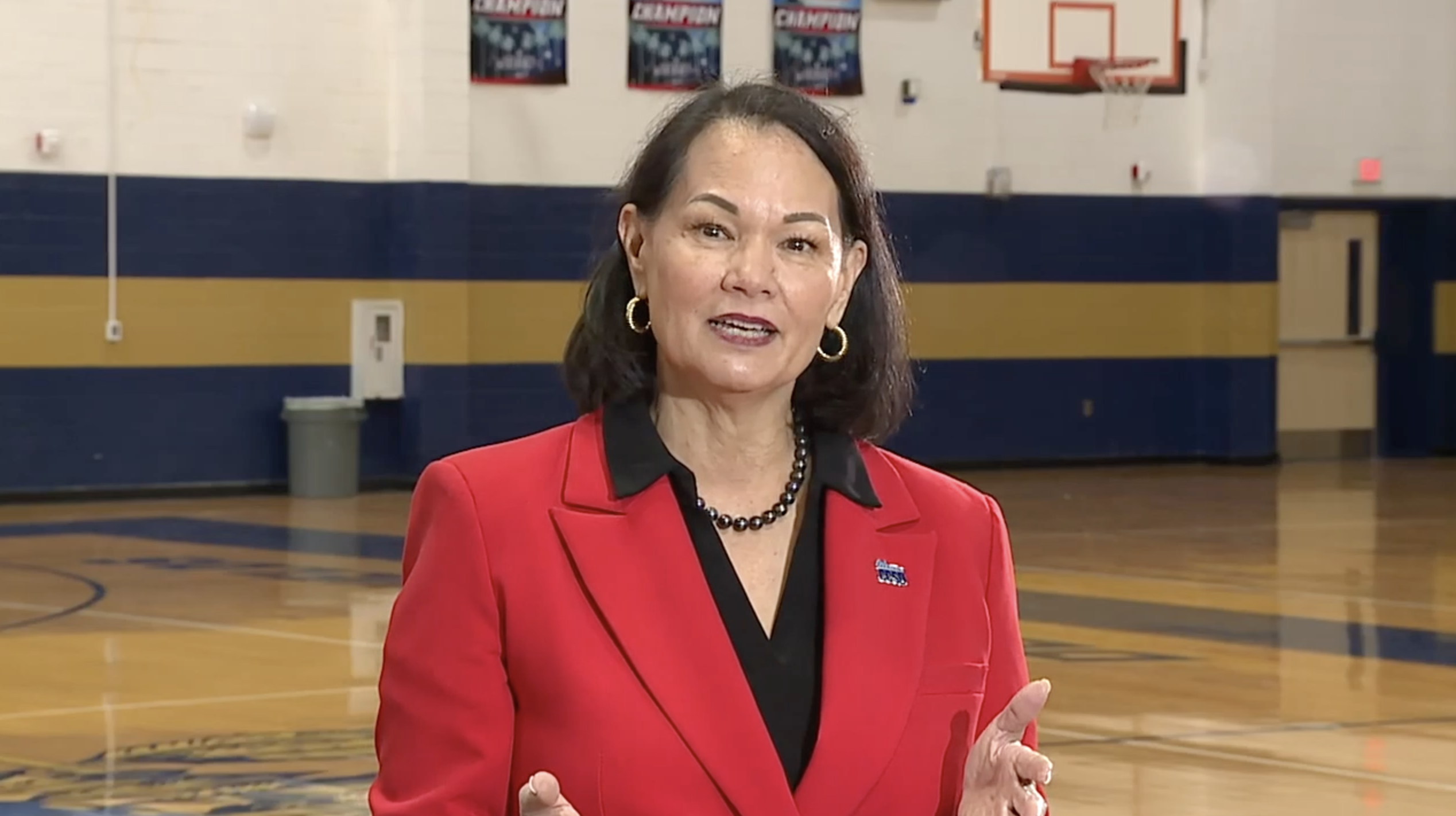 Clark County School District Superintendent Jhone Ebert at a press conference on Nov. 21, 2025.
