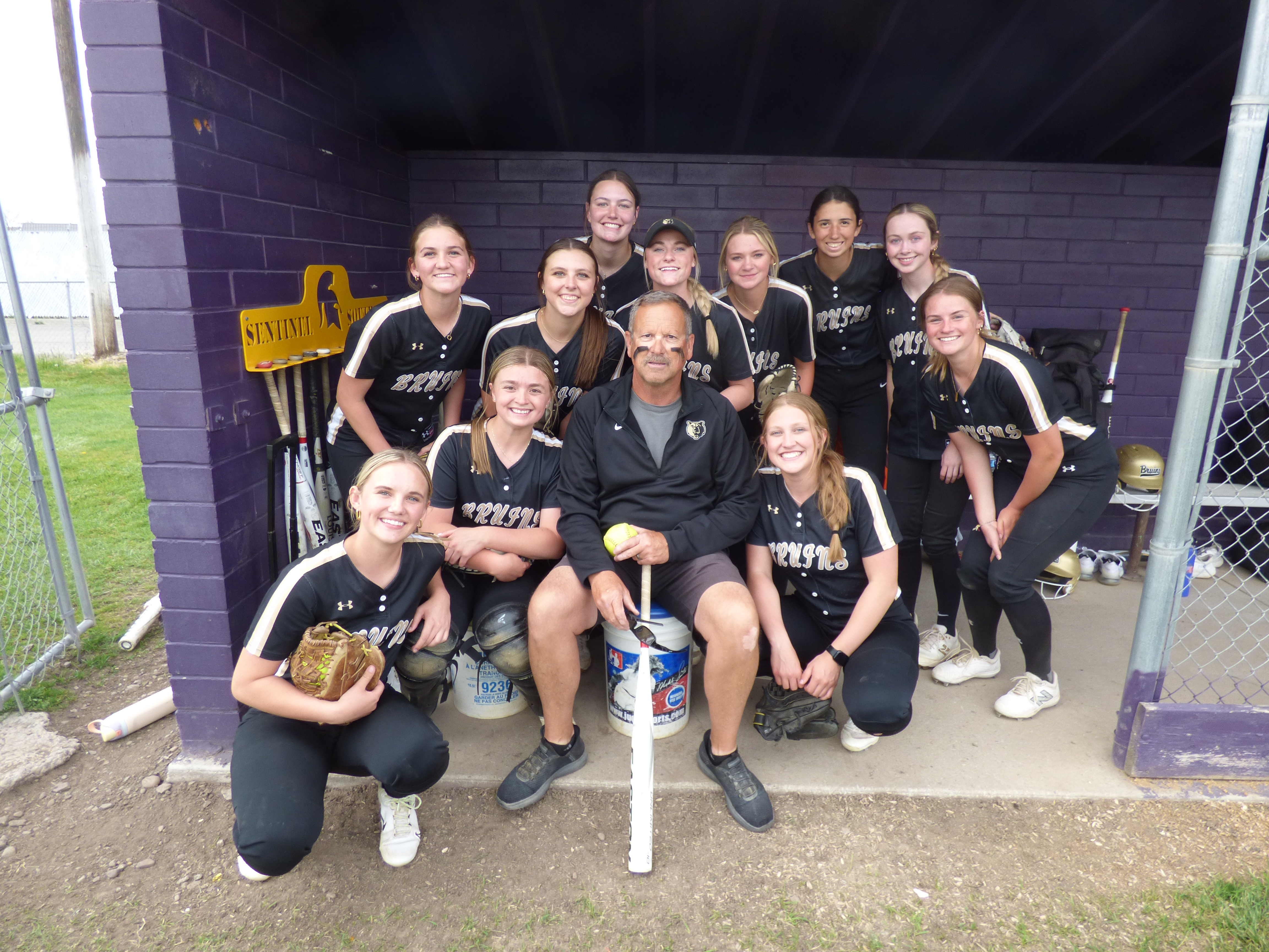 Helena Capital softball coach Mike Miller with the Bruins