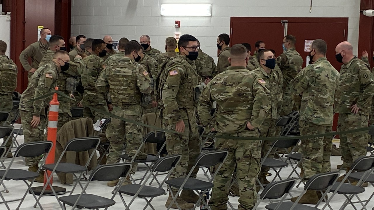 Montana National Guard soldiers, January 2021