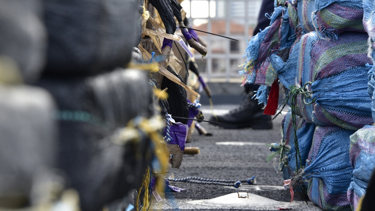 The Coast Guard Cutter Hamilton (WMSL-753) crew offloaded more than 18,700 pounds of cocaine, nearly 1,500 pounds of marijuana and 15 gallons of liquefied cocaine, all worth more than an estimate $324 million, April 3, 2020, at Port Everglades, Florida. The drugs were interdicted in international waters of the Eastern Pacific Ocean off the coasts of Mexico, Central and South America, including contraband seized and recovered in 15 interdictions of suspected drug smuggling vessels by nine American and Canadian ships. 