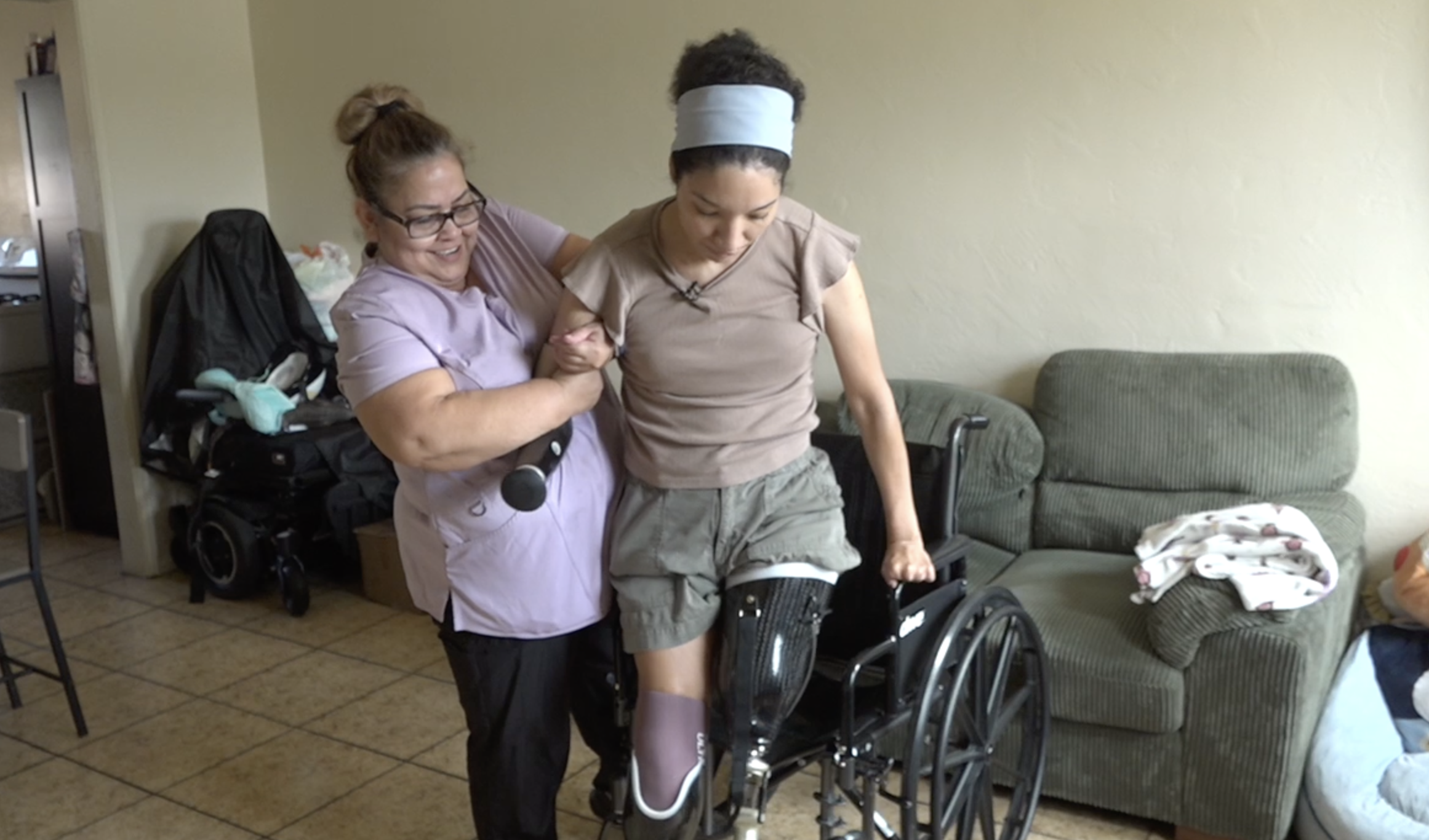Logan Heights mom stands on prosthetic legs after battle with flesh-eating disease 