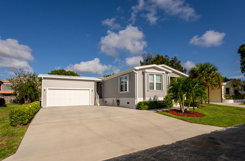 Stock image of a modular manufactured home.