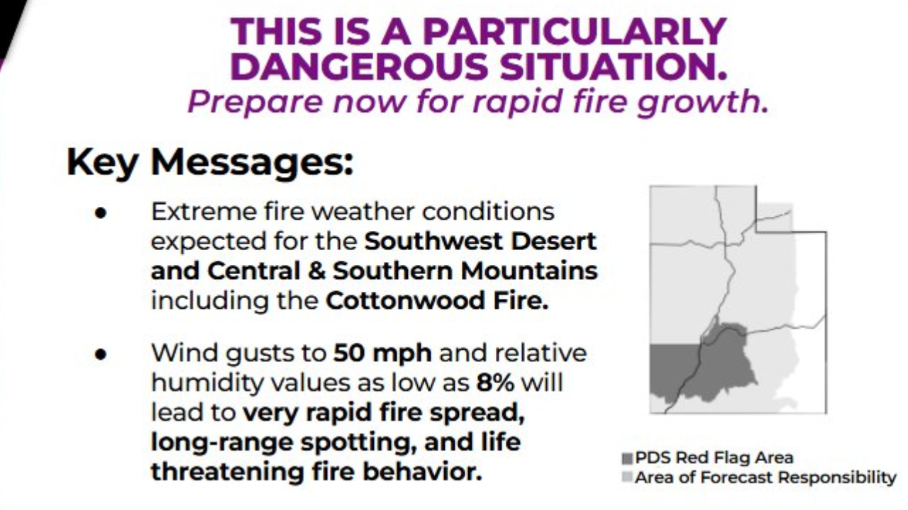 'Particularly Dangerous Situation' Red Flag announced for southwest Utah