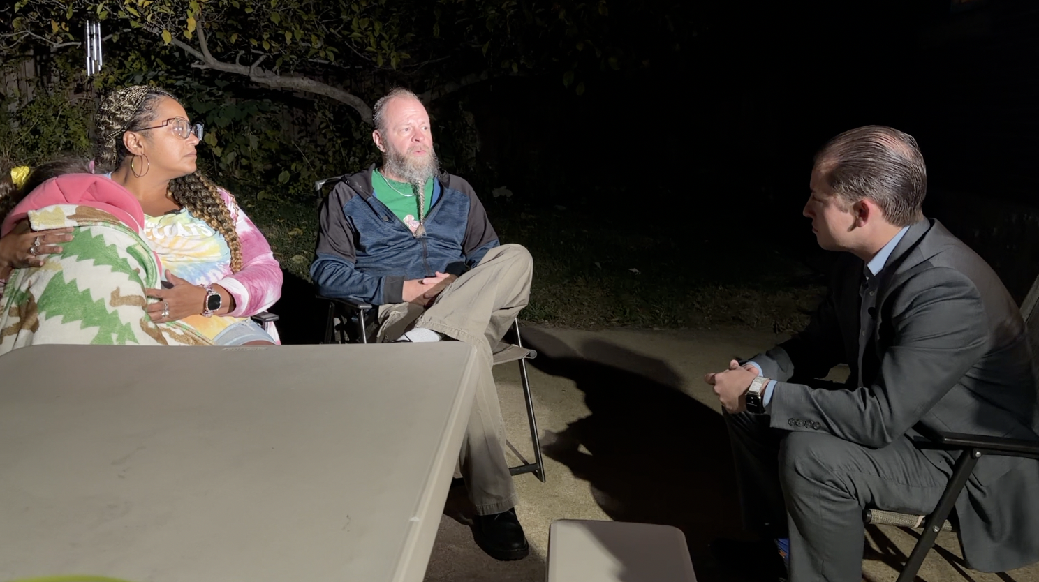 We talk with Laura and Charlie Moorman as they settle back into their home.