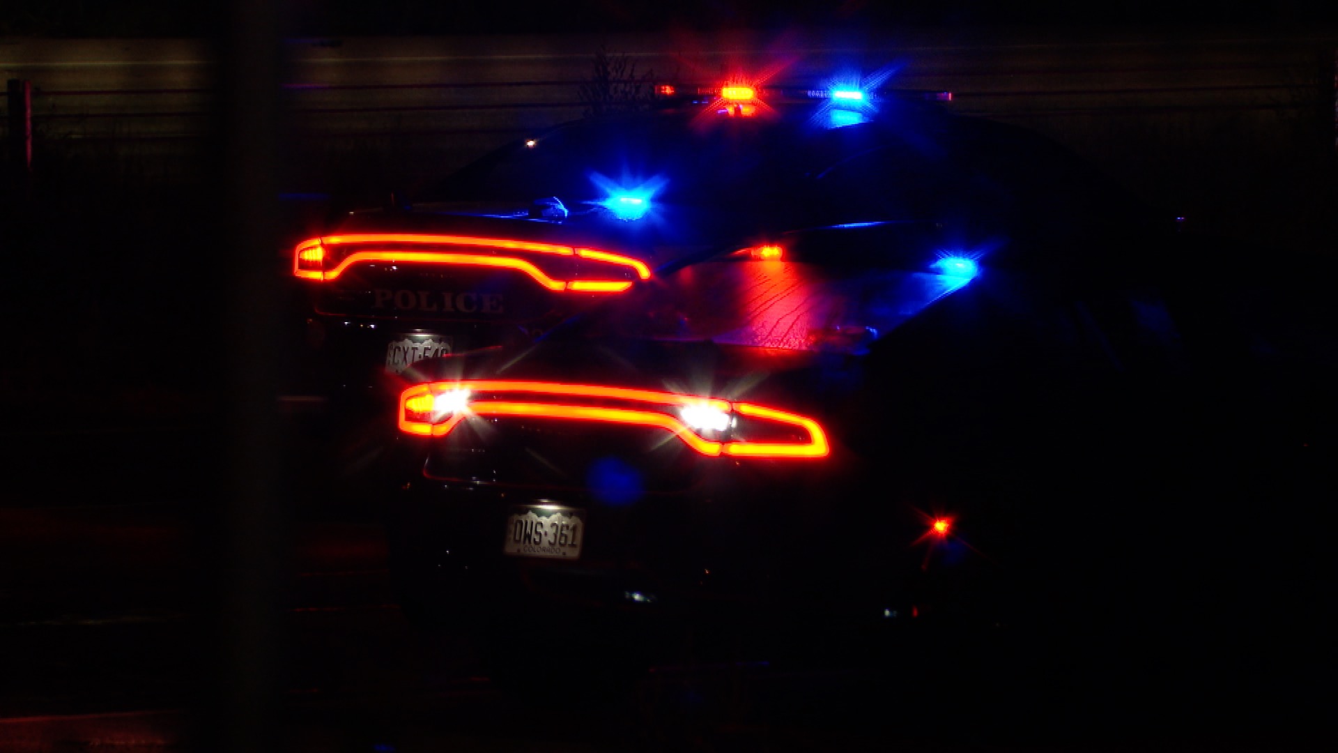 Police car hit