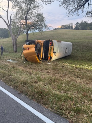 School bus flipped pendleton county