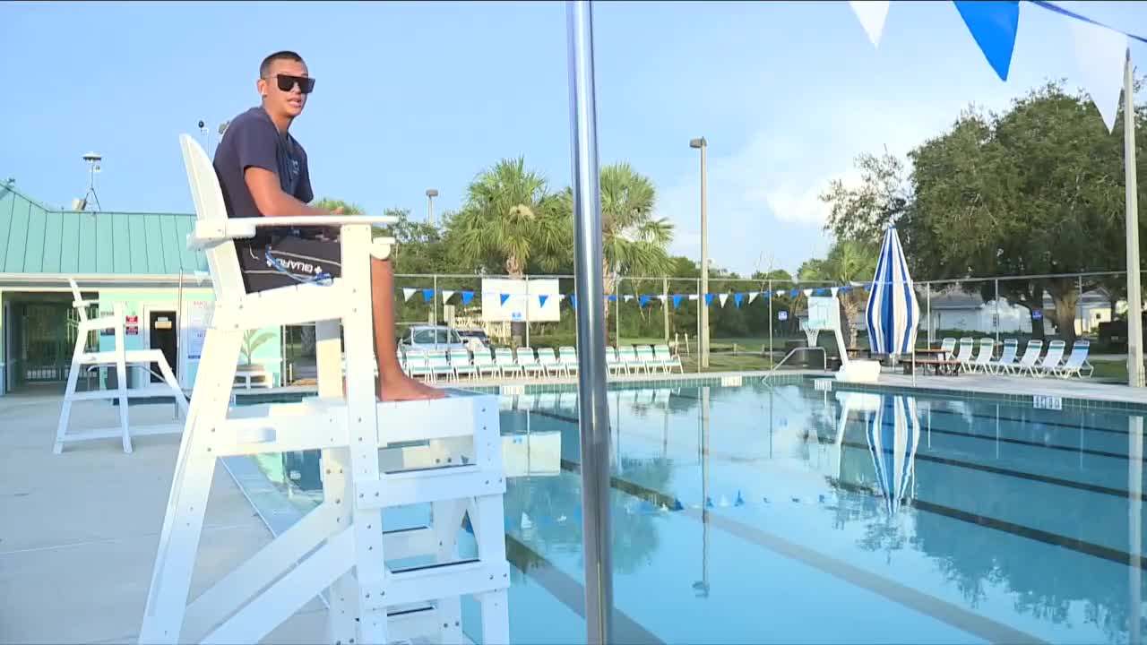 Lincoln Landry, a lifeguard and assistant supervisor at Ravenswood Pool in Port St. Lucie, said:  We need a lot more lifeguards, a lot more swim instructors and we could do with some more supervisors as well." June 29, 2023