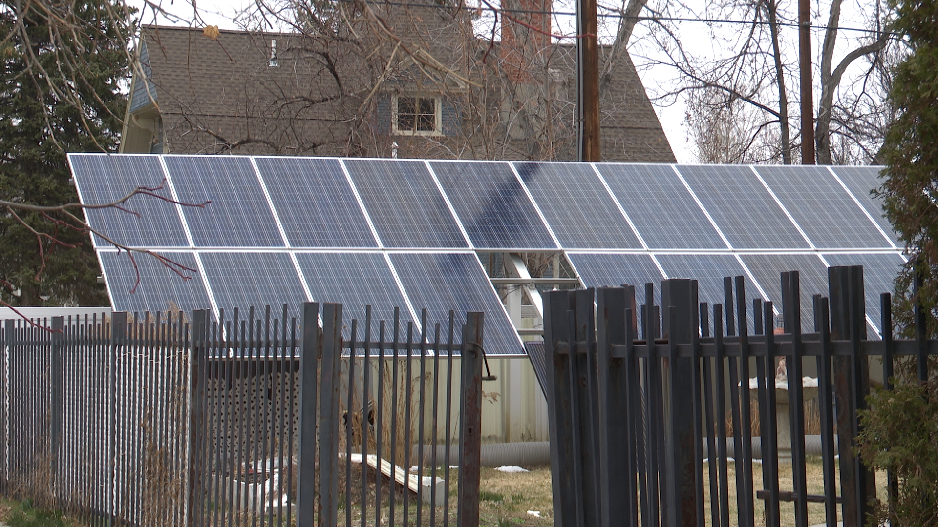 Solar panels in a Billings yard
