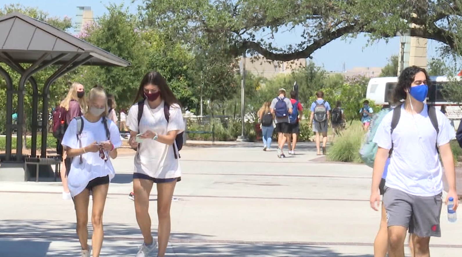 Texas A&M Students Walking