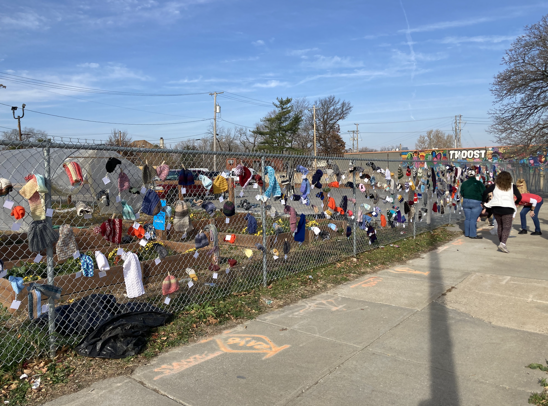 Hats and scarves at Operation Breakthrough 