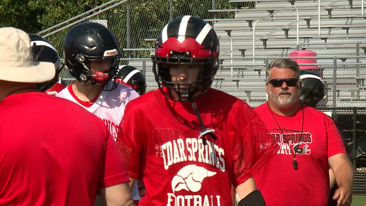 Cedar Springs football practice