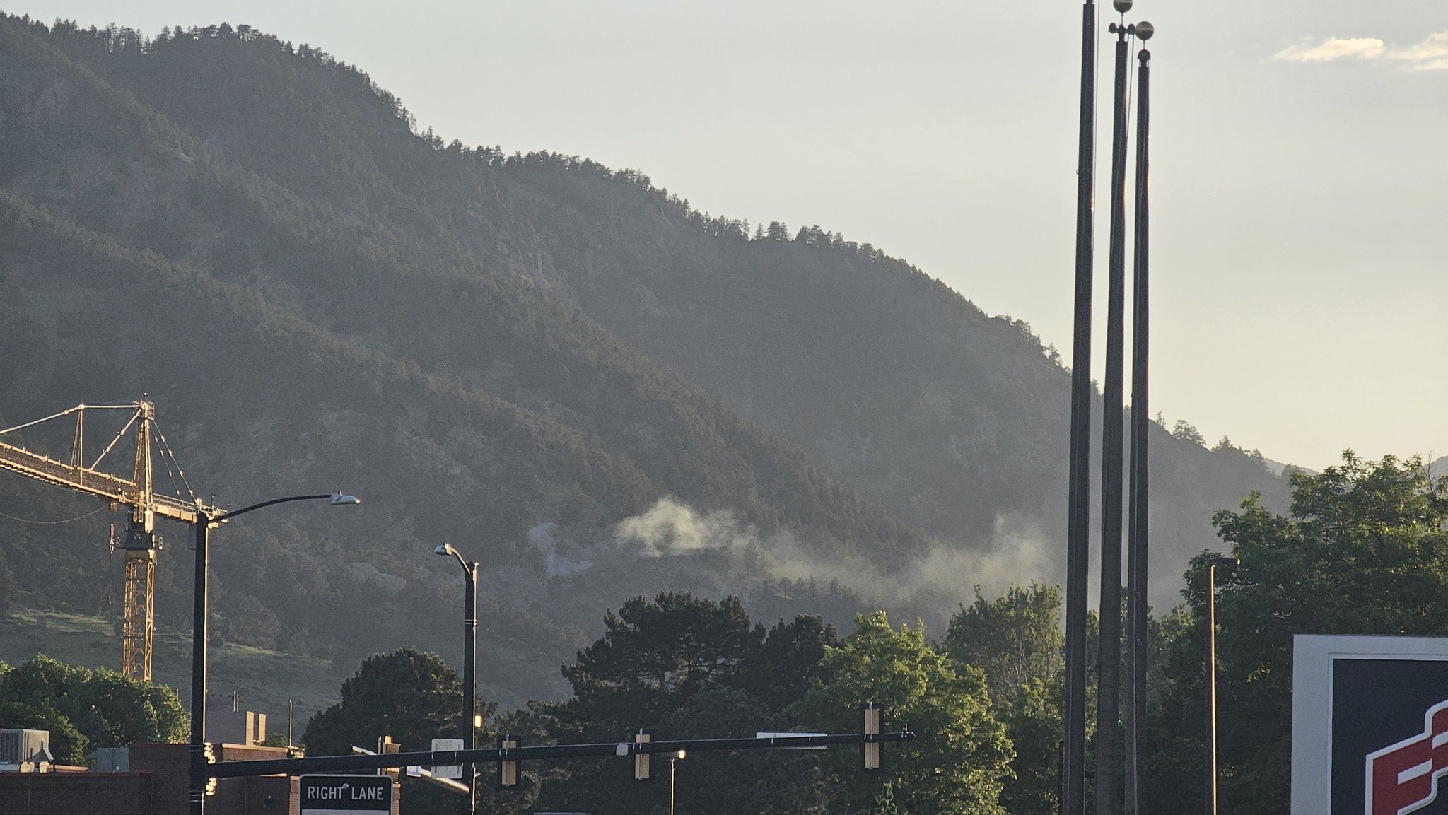 Small wildfire southwest of Eben G Fine Park in Boulder