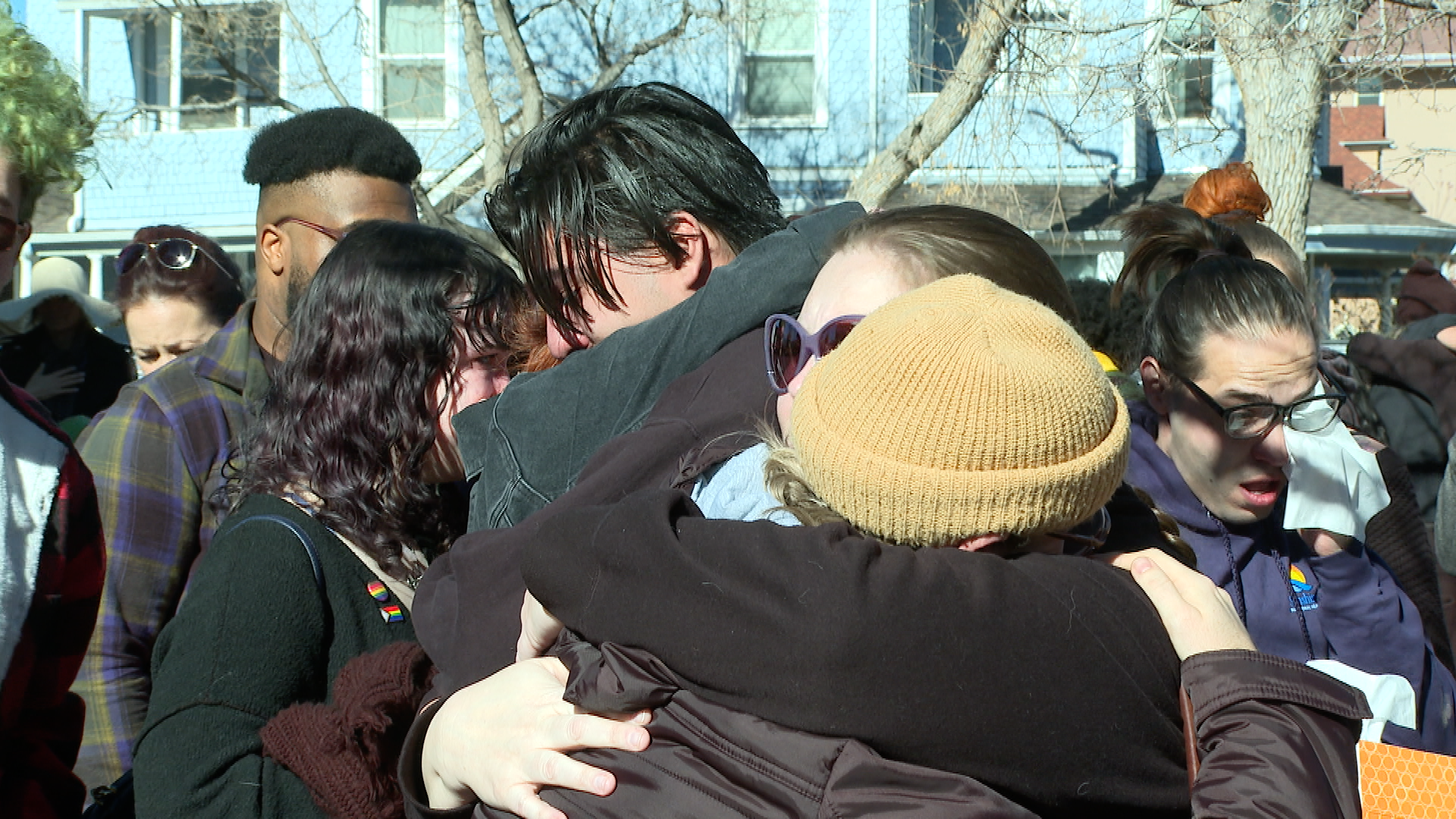 Mourners cry for the loss of lives at Club Q