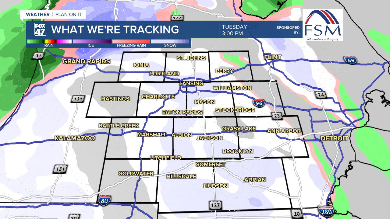 A weakening low pressure system brings light snow across our neighborhoods Tuesday afternoon into Tuesday night with low accumulations expected