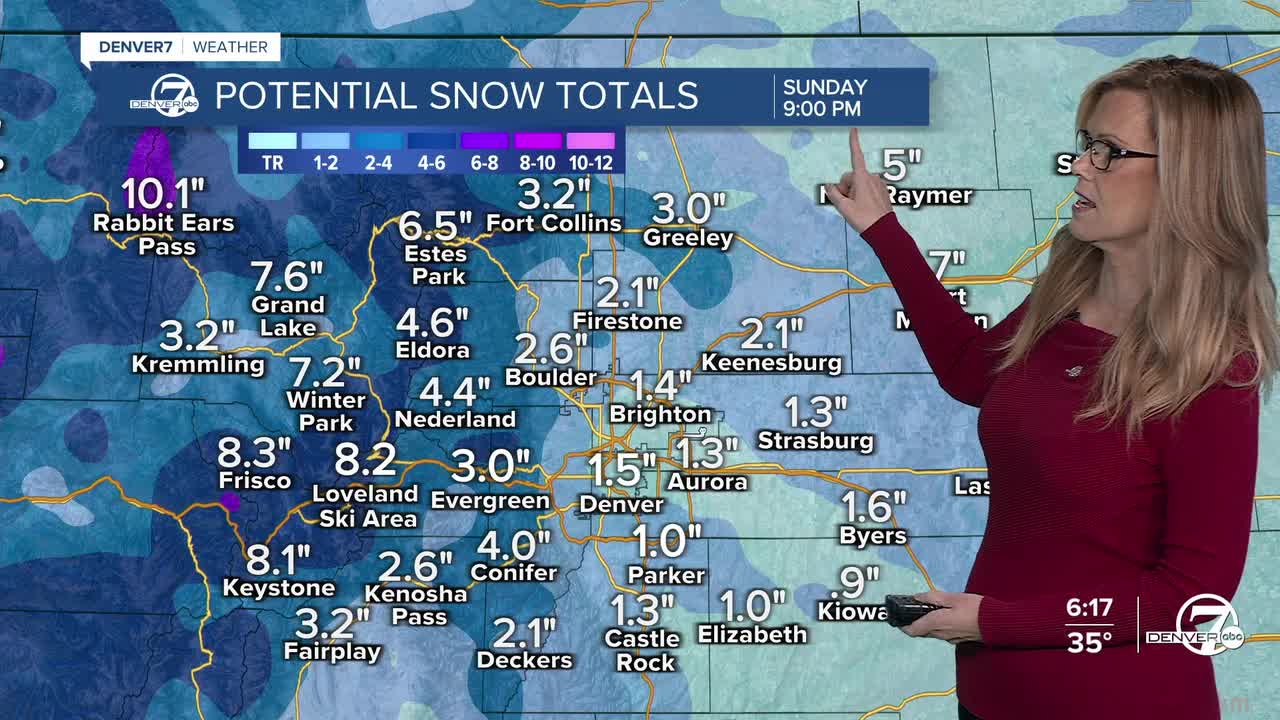 Potential snow totals