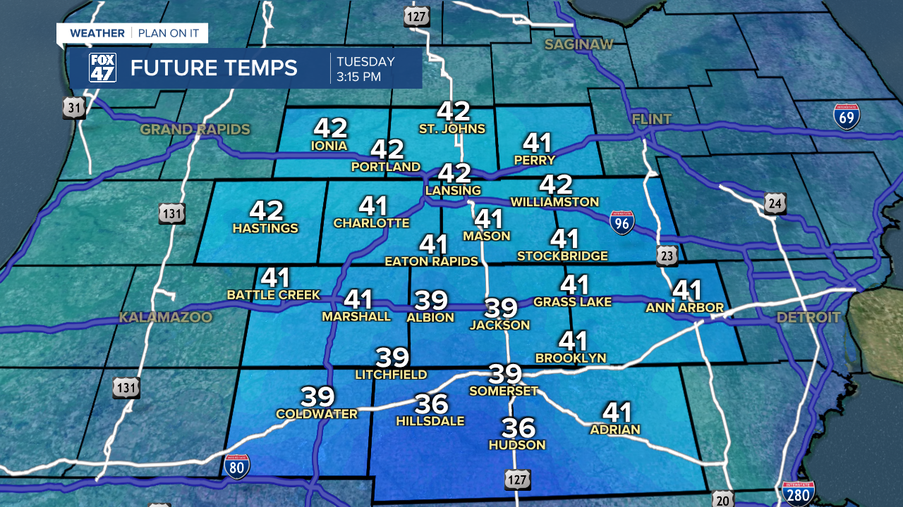 February 20th Afternoon Temps