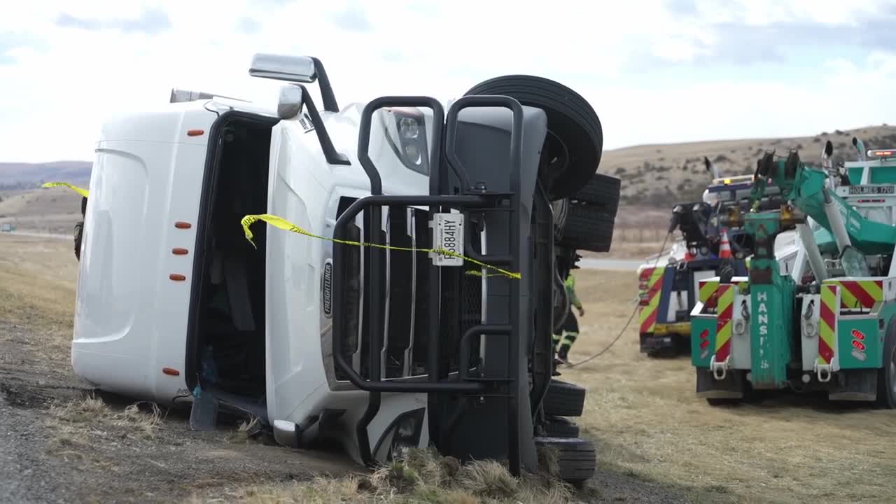 Semi over turned 