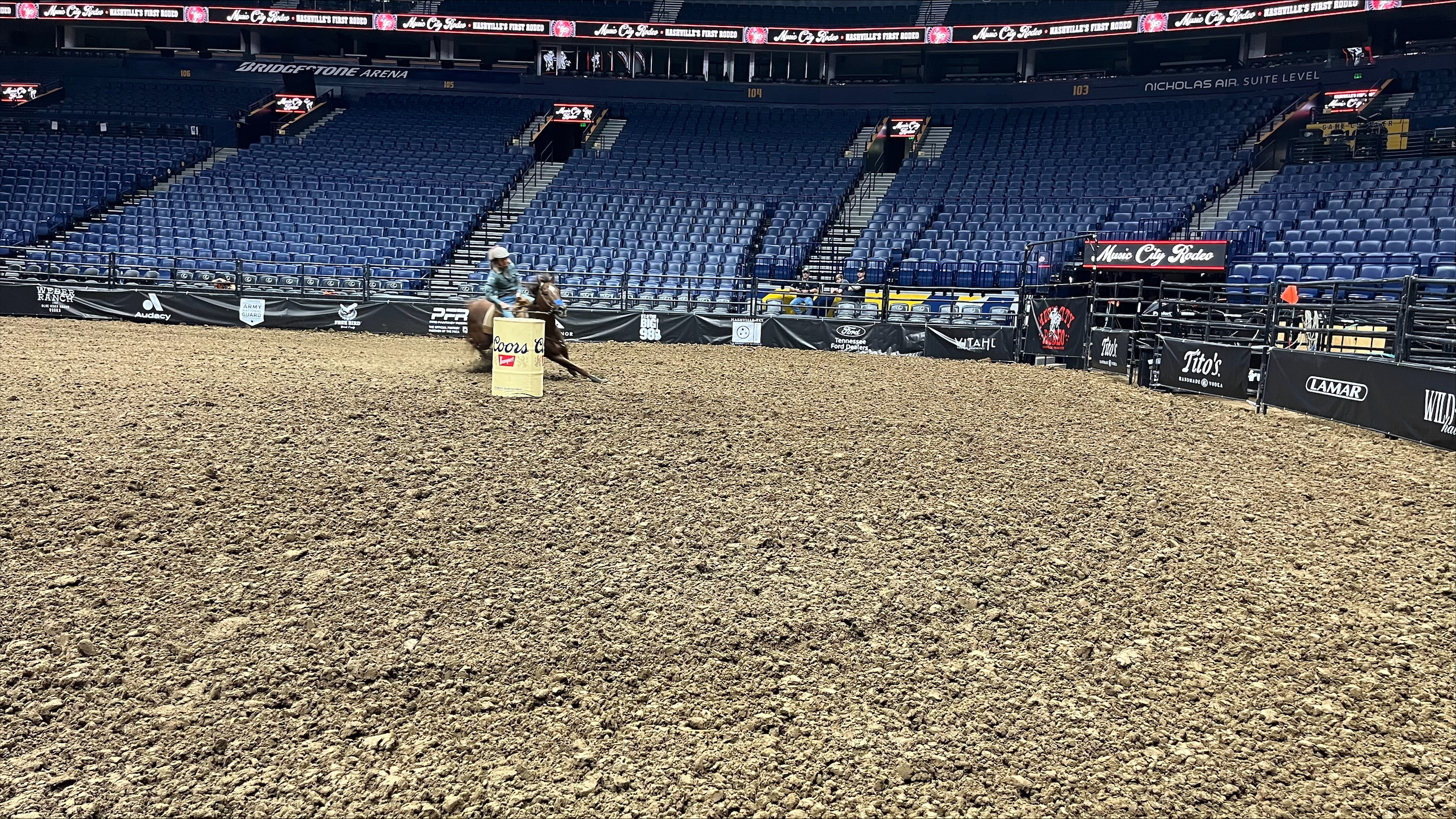 Music City Rodeo barrel race practice