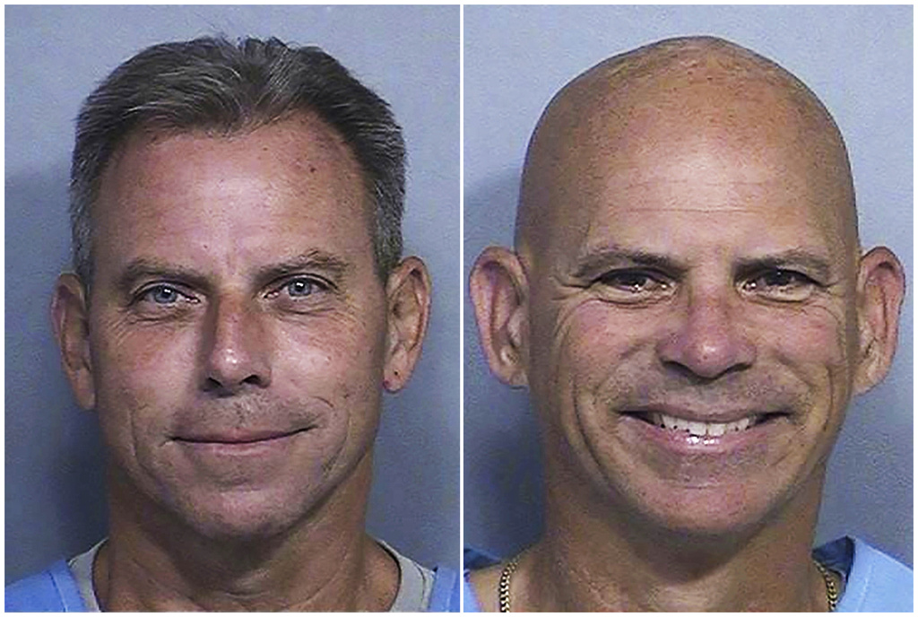 This combination of photos shows Erik Menendez, left, and Lyle Menendez.