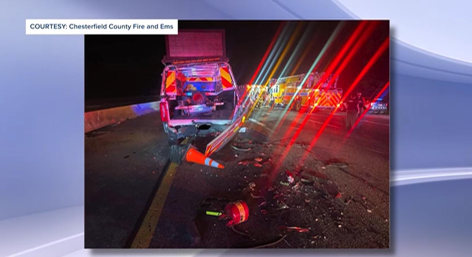 Chesterfield work truck crash