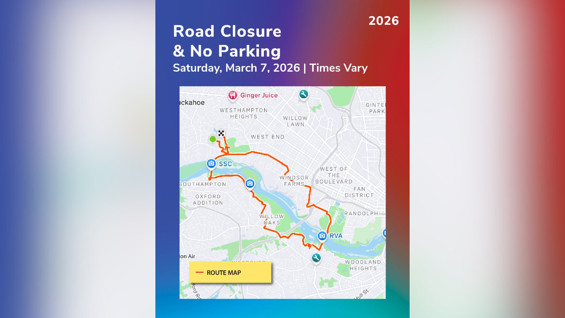 Half Marathon Road Closures