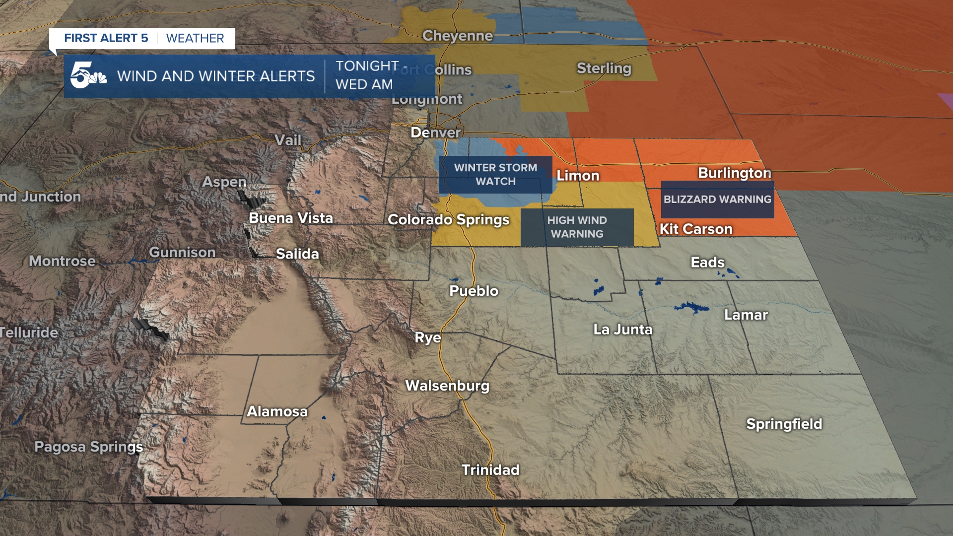 Wind and Winter Weather Alerts tonight