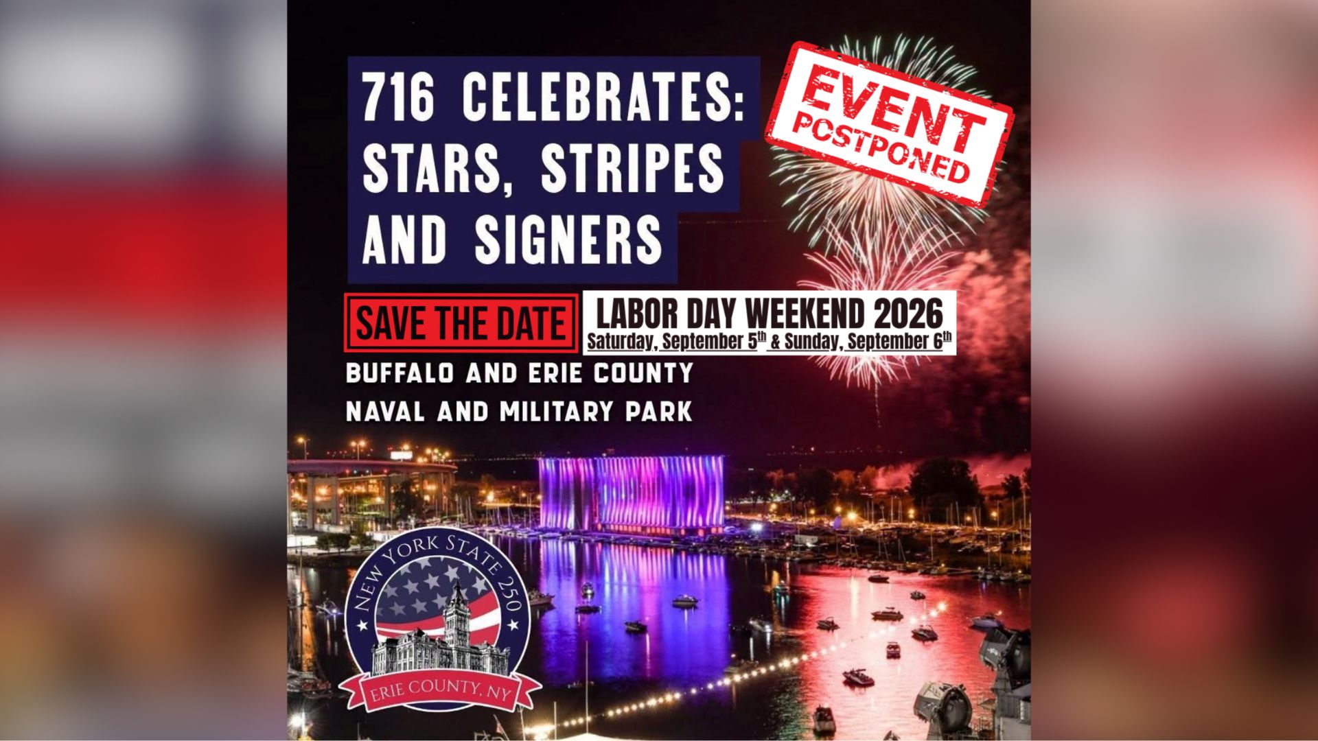 716 CELEBRATES: STARS, STRIPES AND SIGNERS EVENT POSTPONED