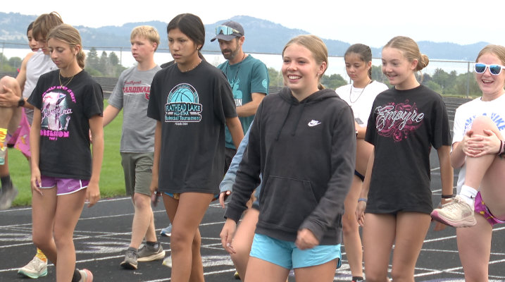 Morgan Delaney and the Polson Pirates cross country team, Polson