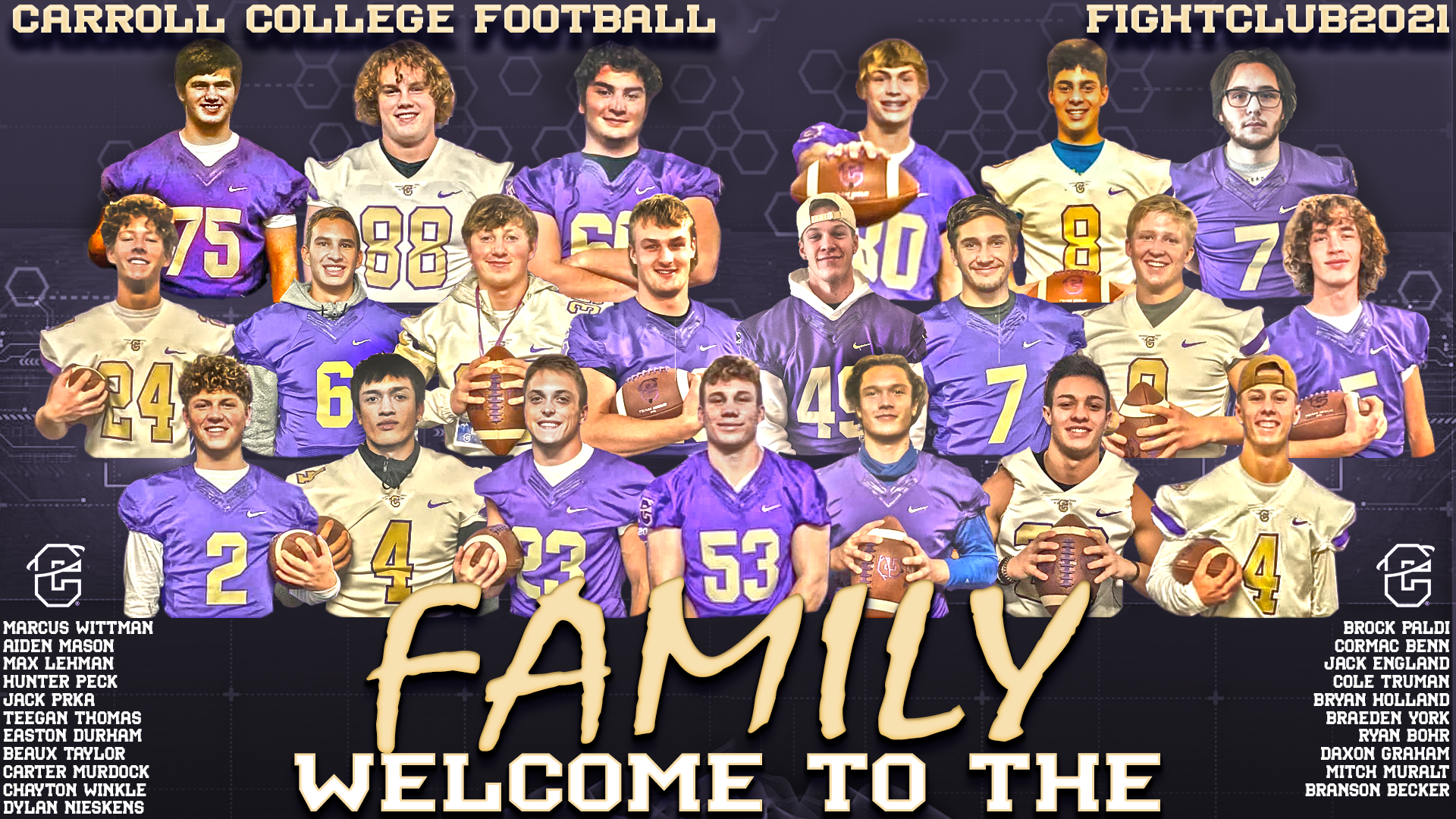 Carroll College football signings